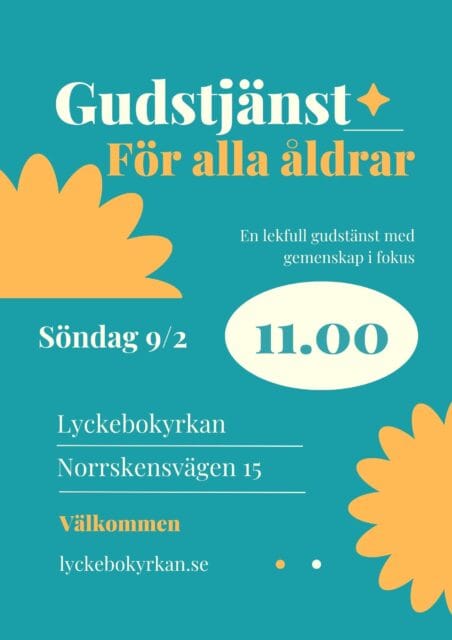 Gudstjänst för stora och små 9 februari kl 11